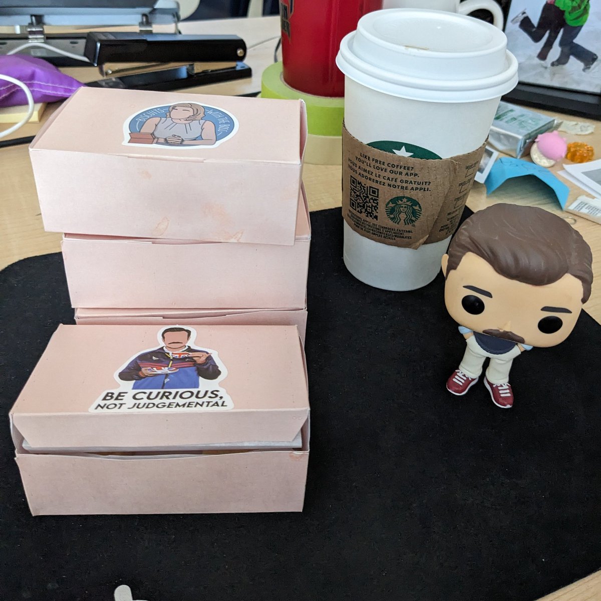 A highlight of my mornings this week! A new student who clearly knows me well has been delivering "Biscuits with the Boss"!