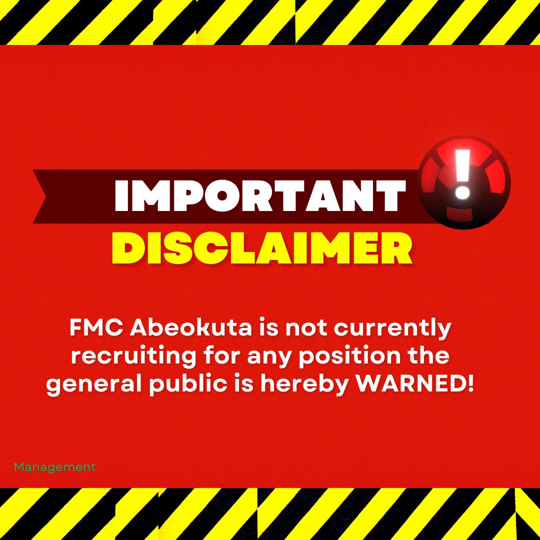 FEDERAL MEDICAL CENTRE ABEOKUTA tweet media