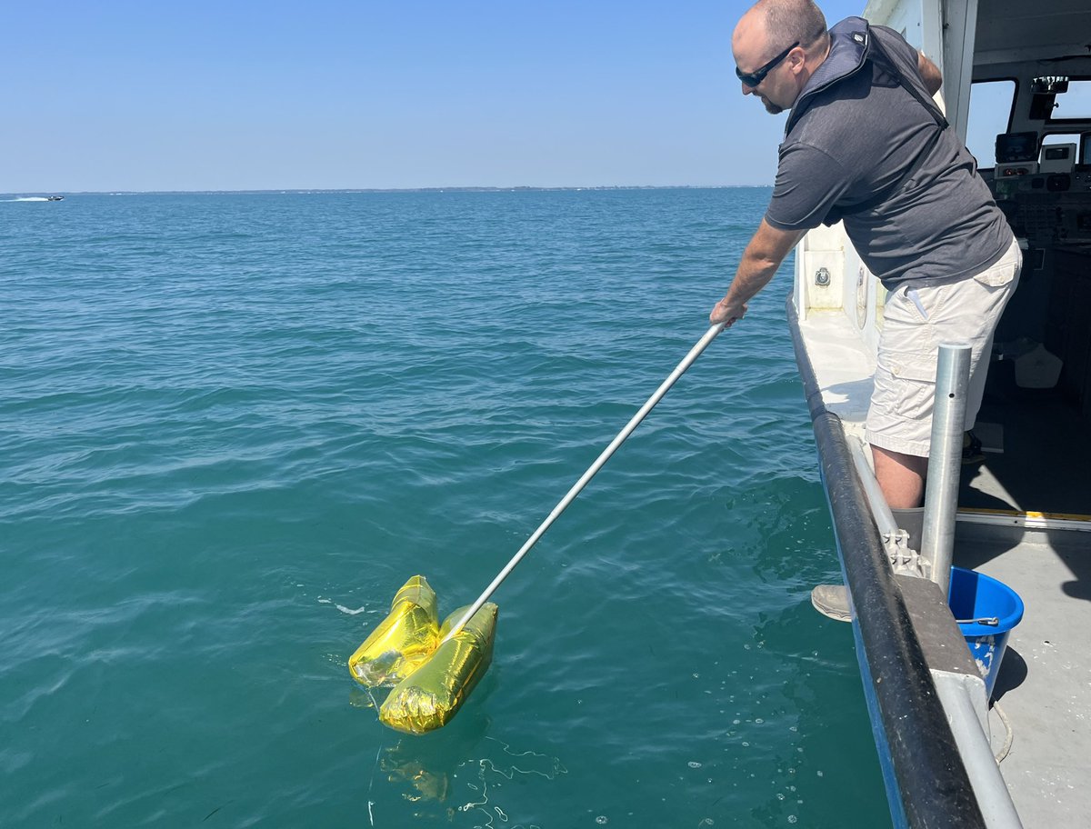 Another day on the water and of course more balloons to remove from #LakeStClair.  Please don’t release balloons on purpose. 🎈😡