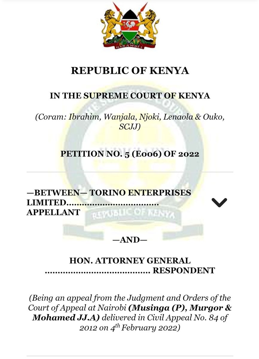 waikwawanyoike's tweet photo. Supreme Court (and the Court of Appeal), continue to correct the inestimable illegalities of Moi's regime illegal allocation of "public" land. 

Court held that Commissioner of Lands had no power to allocate - to a private co. - land owned by Nairobi City Comm/Nairobi County. https://t.co/sxnWnlJBRn