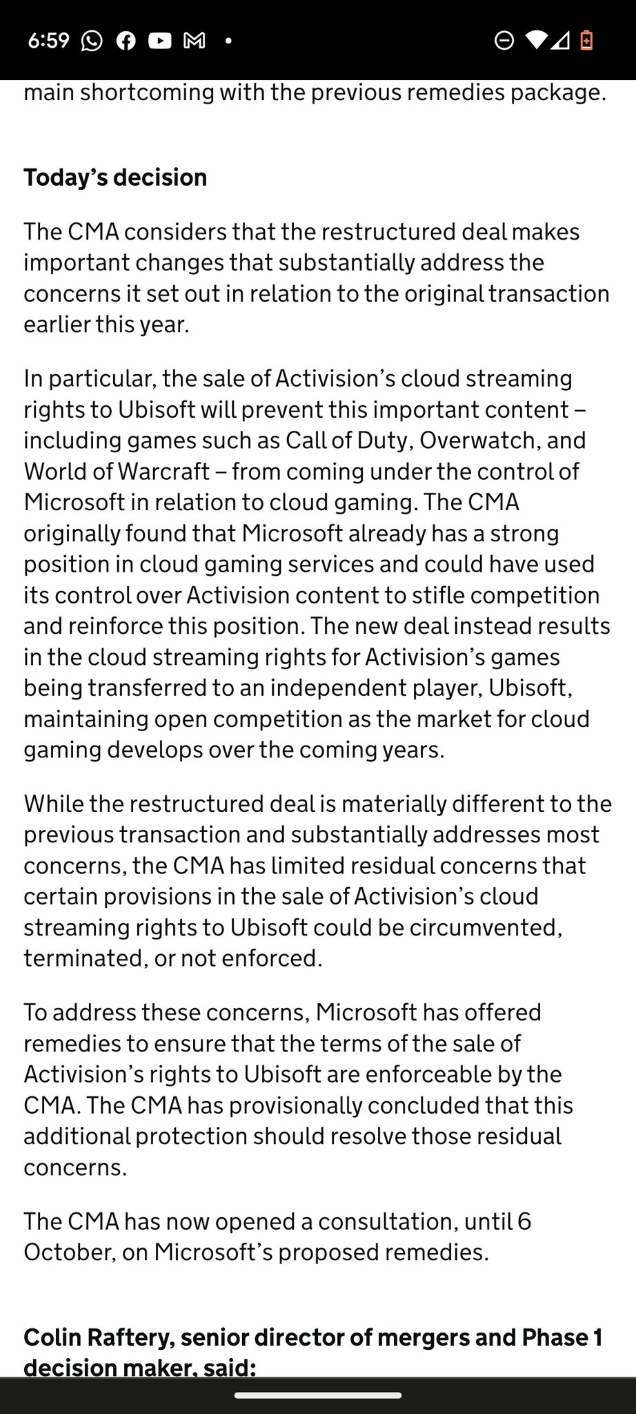 CMA provisionally approves Microsoft's Activision Blizzard