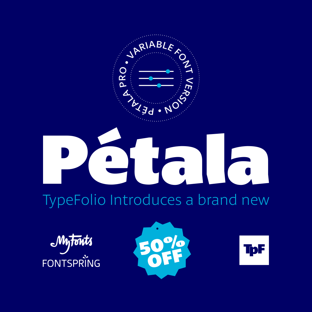 typefolio's tweet photo. 🚨 NEW RELEASE 🚨

Pétala Pro VF [ Variable Font ] was released and is available to a 50% discount at @MyFonts @Monotype 

https://t.co/G09awQaa8V https://t.co/We39E1YgWx