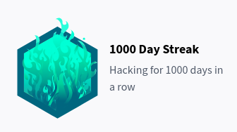 ladislav_b's tweet image. Yeah, I made it 😀
1000 consecutive days with @RealTryHackMe 🔥
Lot of practical hands-on labs and content to discover, learn and try on my own 💻👨‍🎓