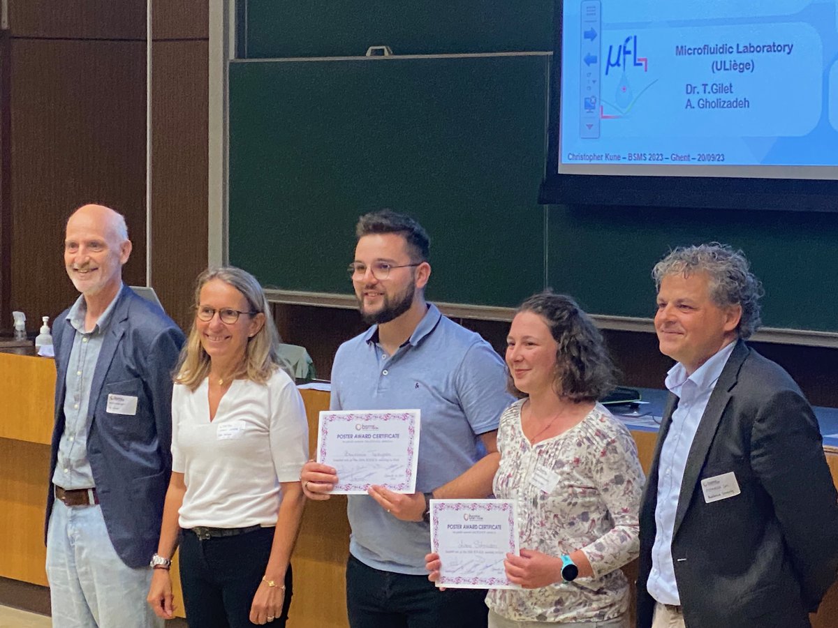 Congratulations to Aurore Schneiders and Benjamin Tassignon for winning a poster prize at the 25th BSMS meeting.