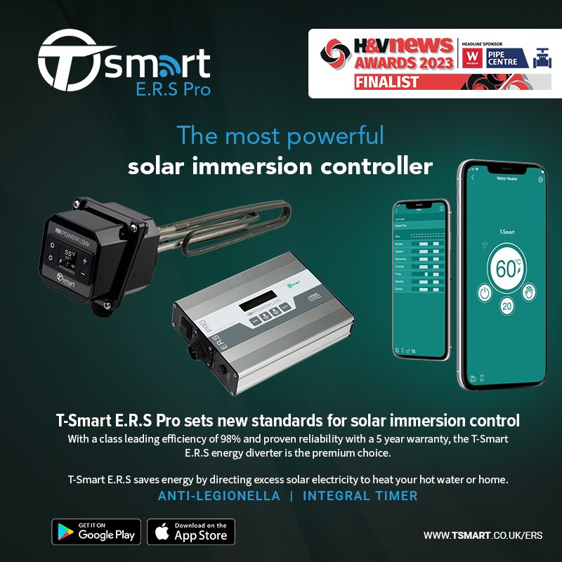We are very proud to announce that T-Smart ERS Pro has been shortlisted as a finalist for this years H&amp;V News Awards.
 
If you wish to learn more about why this innovative technology has been shortlisted, please visit tsmart.co.uk/ers