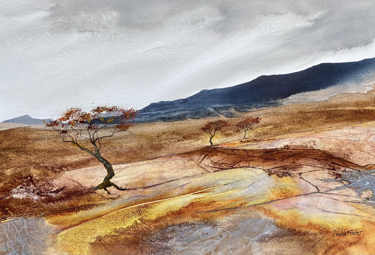 Autumn in the highlands. #North #watercolour #contemporaryart #scottishlandscape #artforsale #rockwellartcanada