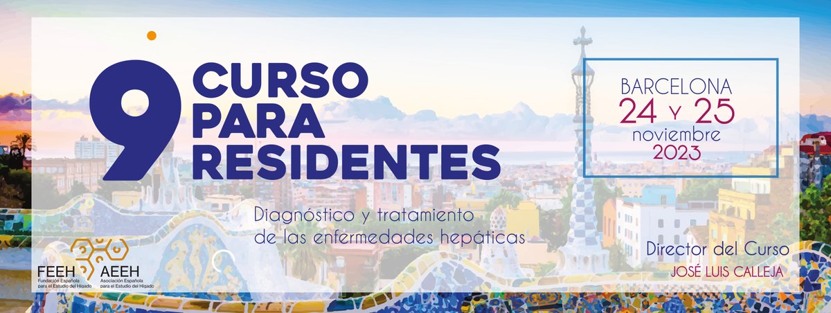 📢¡Atención #resis!
El 9ºcurso para residentes que organizamos versará sobre el diagnóstico y tratamiento de las enfermedades hepáticas.
🗓️ 24 y 25 nov
🌍Barcelona

⏳En breve publicamos el programa, pero ya sabéis que va a ser muy 🔝
#livertwitter #resisAEEH