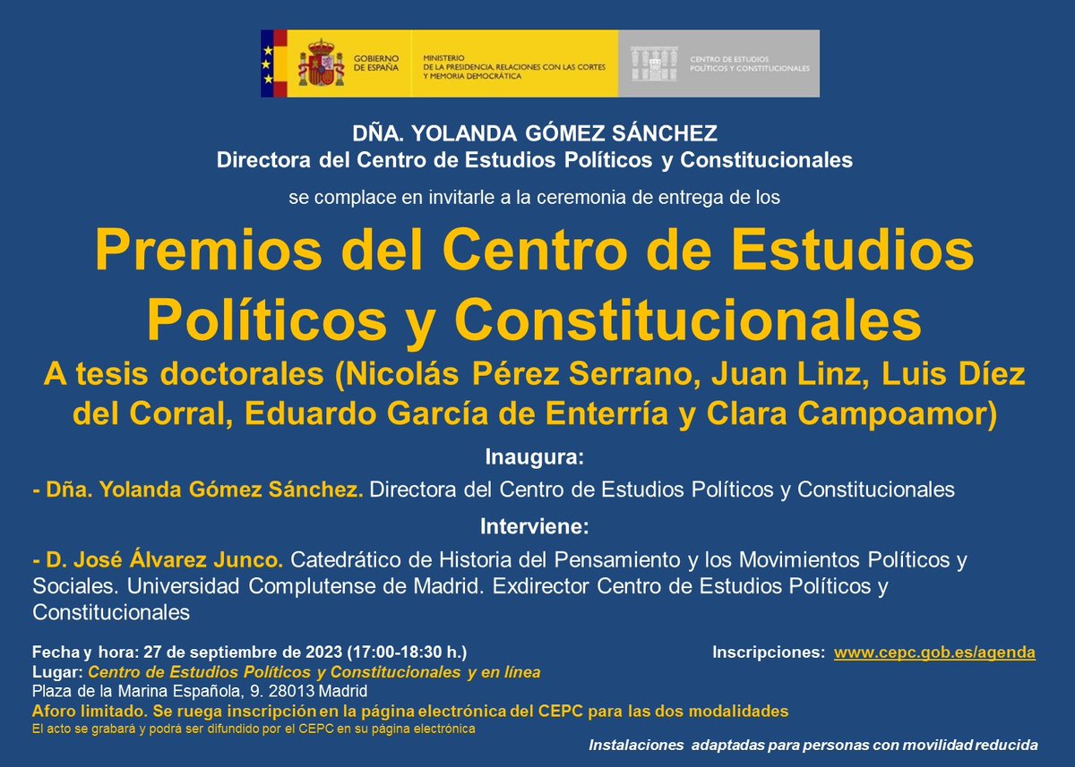 Centro de Estudios Políticos y Constitucionales tweet media