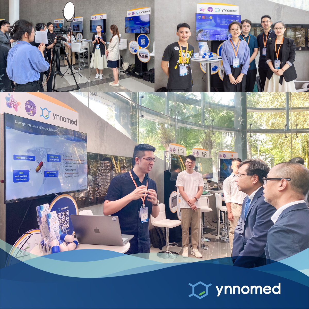 YnnoMed's tweet image. Dr Adrian Chu presented our work to Mr Ivan Lee, Commissioner for Innovation &amp;amp; Technology, HKSARG 🇭🇰, at @CUHKofficial #InnovationDay 2023 - the flagship event of #ORKTS. 🗣️ Also introduced @YnnoMed via CUHK Shanghai Centre&apos;s WeChat livestream. Multilingual team hard at work! 💪🏻