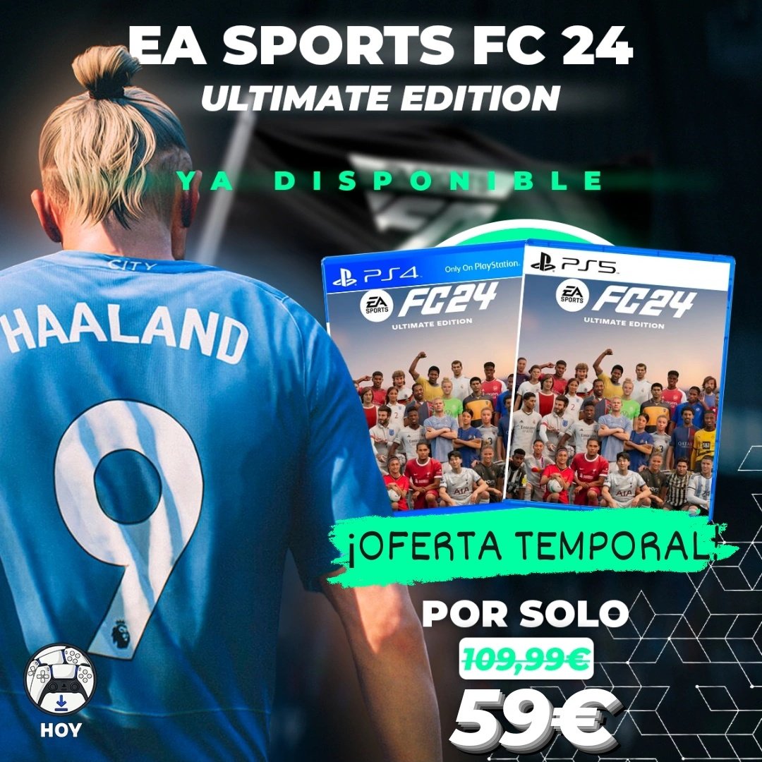 ¡COMPRALO Y JUEGA YA MISMO!👇🏻

EA SPORTS FC 24 ULTIMATE ⚽ PS4/PS5
Precio: 59€⭐
POCAS UNIDADES🚨
¡Vuelan!🕊 

Juego completo🎮
En Castellano🇪🇸
Oficial y con Garantía✅
Incluye entrega INMEDIATA 🕊
Pedidos por Mensaje 📩

#EASPORTSFC #EASPORTSFC24 #FIFA24