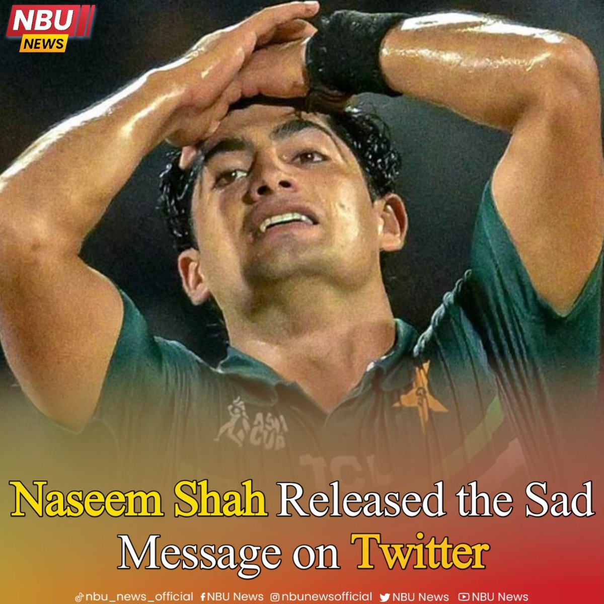 NewsNbu98535's tweet image. Details are here:
nbunews.pk/detail/Sports/…

#nbunews #naseemshah #sadmessage