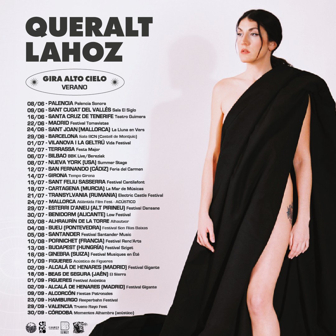 queralt_lahoz's tweet photo. Últimos shows de la gira de verano #AltoCielo☁️
23/09 - Hamburgo @reeperbahn_Fest
29/09 - Valencia @truenorayofest
30/09 -Córdoba I Momentos Alhambra
En breve anunciamos los últimos shows del año💖
🎟️Entradas aquí: https://t.co/xnolchZaUm https://t.co/VnddpS8xw9