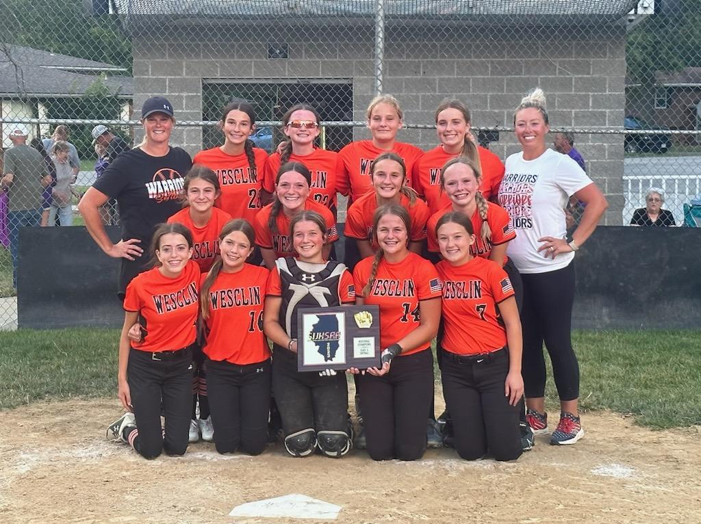 Congratulations to the Wesclin Middle School softball team. REGIONAL CHAMPS!  Good luck at state!!
