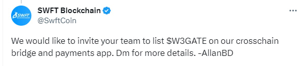 w3gate_io's tweet photo. We are already starting to receive various offers of cooperation! ❕

We are glad that various platforms are starting to notice our token and offer to host it. We continue to work on our project, on establishing partnerships and increasing our brand awareness.

#W3GATE $W3GATE https://t.co/ZVTA0Xa8b7