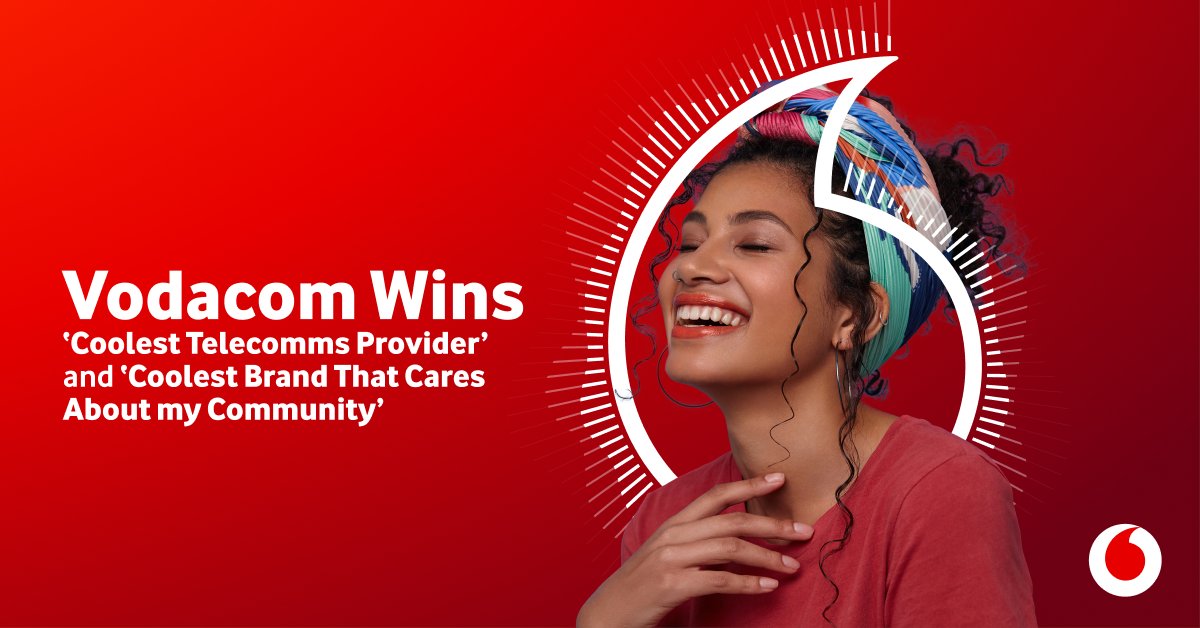 Vodacom's tweet photo. Danko Mzansi! 📷 You chose us as the ‘Coolest Telecomms Provider’ and ‘Coolest Brand That Cares About my Community’ at the 2023 #STGenNext awards. And that’s pretty cool 📷 #FurtherTogether https://t.co/xbPvhb5XqQ