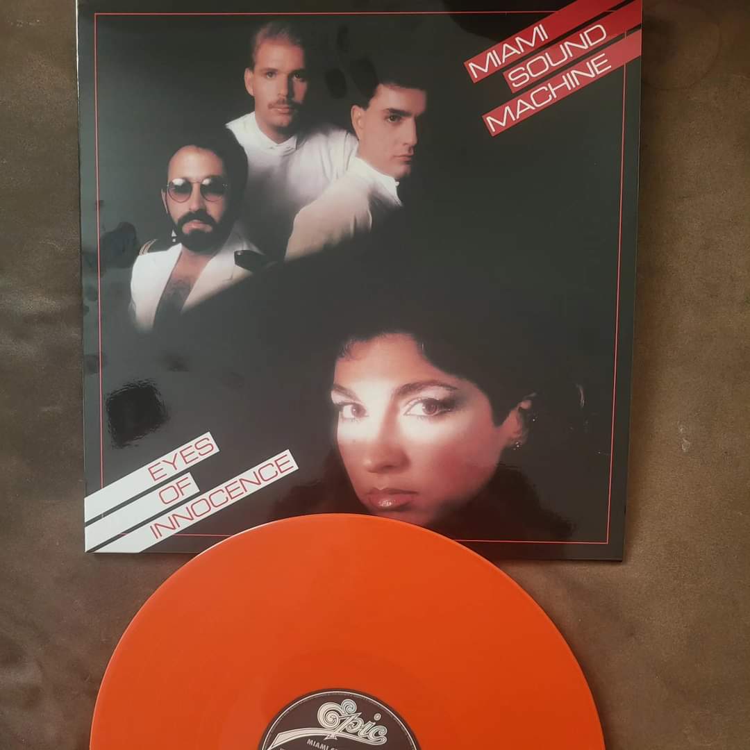 Loving listening to the reissue of #miamisoundmachine #eyesofinnocence on orange vinyl. Originally released in 1984,it contains the big UK hit #drbeat