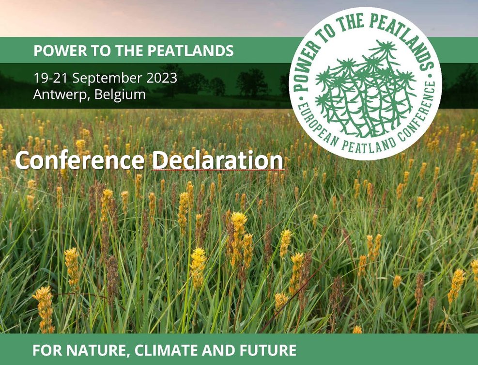 CarePeat's tweet image. BREAKING 

Press release: Power to the Peatlands Conference Declaration

“A swift agreement among EU institutions on robust peatland targets is now imperative for initiating large-scale rewetting action” 

Discover our co-created declaration👇

shorturl.at/gruAD