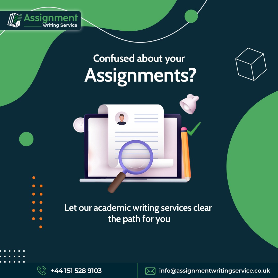AssignserviceUK's tweet image. Confused about your assignments? Let our academic writing services clear the path for you.

For further details feel free to contact us
𝐖𝐞𝐛𝐬𝐢𝐭𝐞:assignmentwritingservice.co.uk
.
.
#AssignmentWritingService #expertassistance
#AssignmentWriter #AssignmentWritingExperts