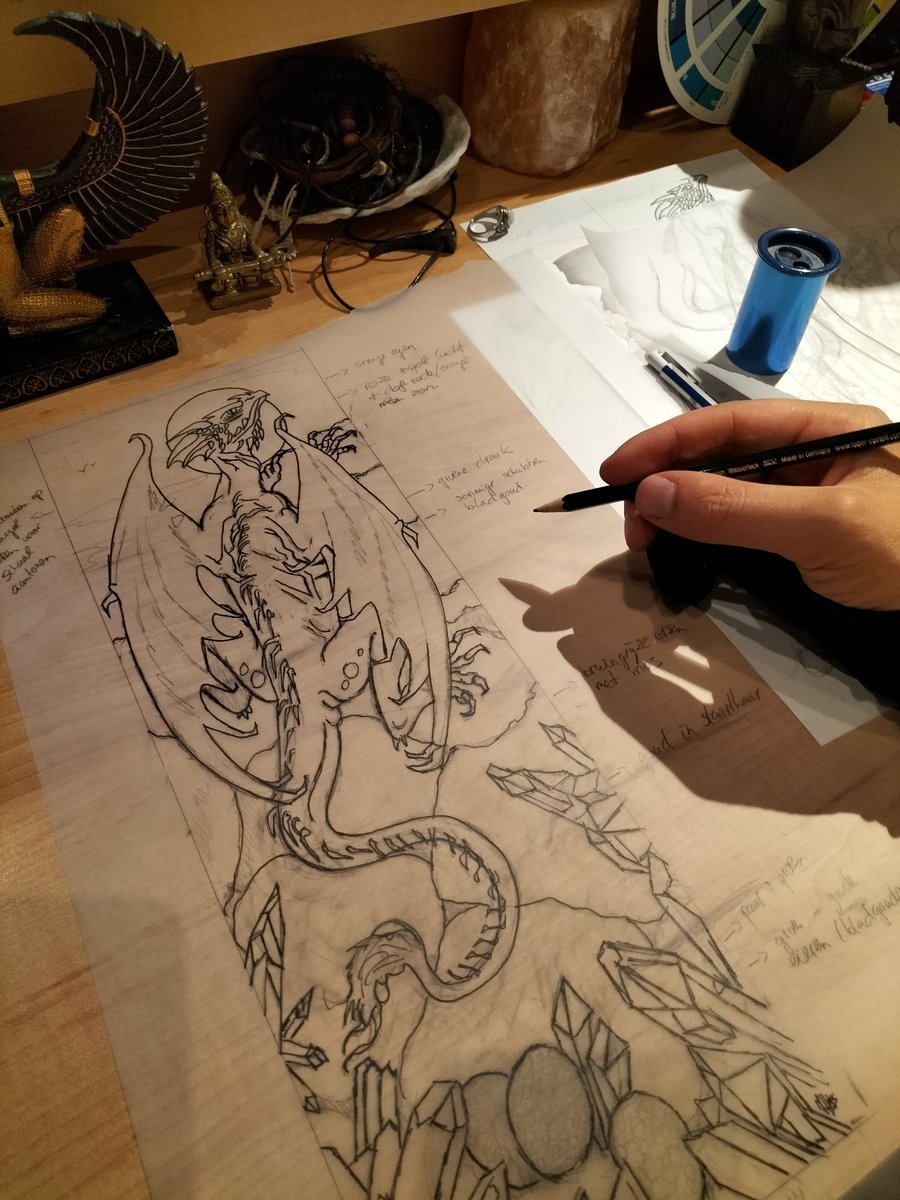 Sketching for a new painting! #dragon #dragons #dragonart #fantasy #fantasylover #fantasygeek #comiccon #comics #magic #magicalcreature #mythology