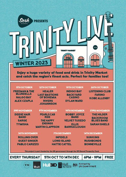 NALGO BAY (@nalgobayband) on Twitter photo Hull though here we go! 5th October we’re playing <a href="/trinitylivehull/">Trinity Live</a> !!! We can’t wait for this one who’s coming?! 🧡 💙 Hull though here we go! 5th October we’re playing <a href="/trinitylivehull/">Trinity Live</a> !!! We can’t wait for this one who’s coming?! 🧡 💙