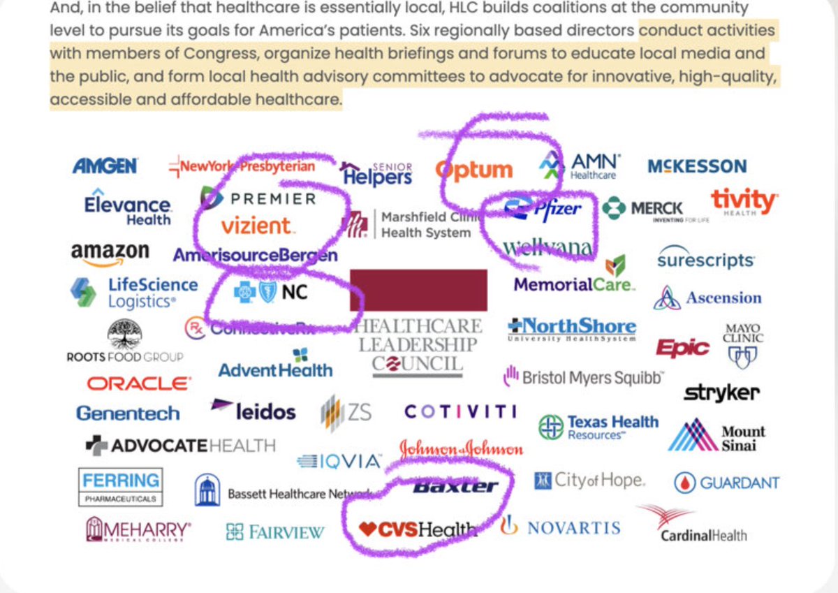 Patients pay more and have ⬆️ access problems because of corporatized healthcare. What they really need is personalized MEDICAL care. This morning, I learned about a consortium called the Healthcare Leadership Council. #PBM #GPO BIG pharma BIG hospital and BIG insurance are…