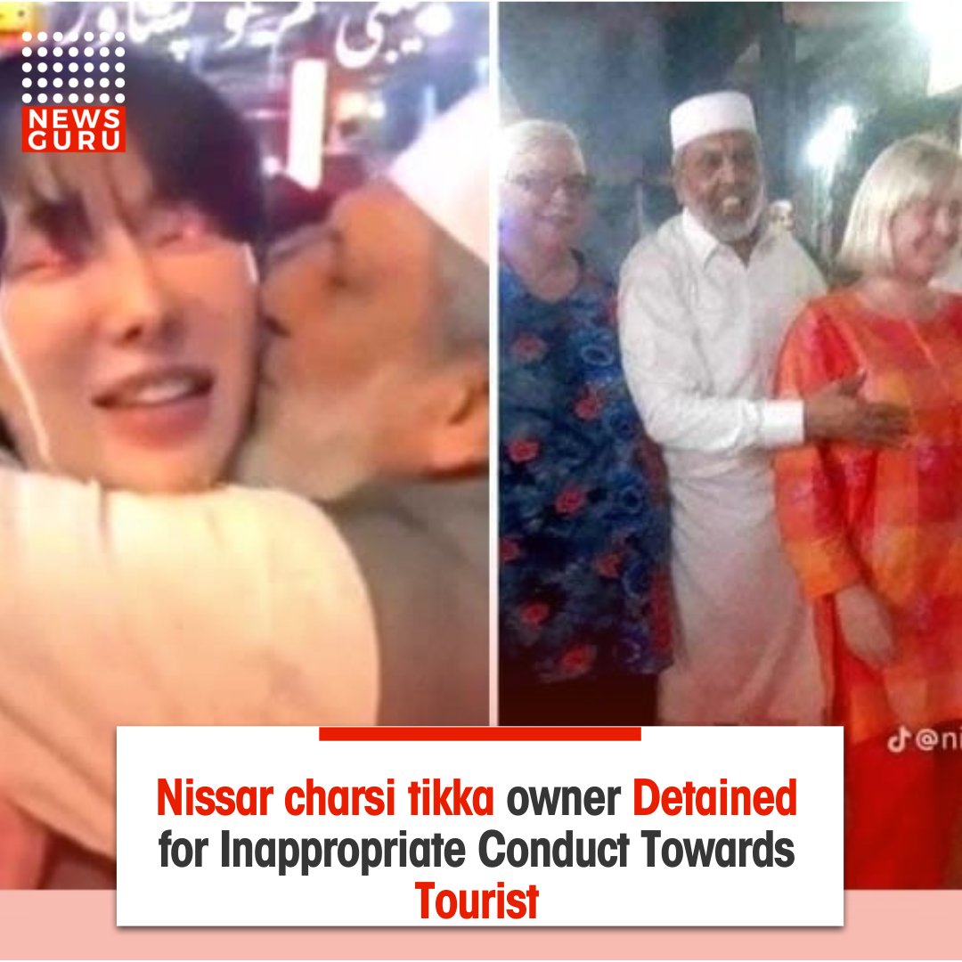 Pakistan- Nisar Charsi, Owner of a famous restaurant named 'Nisar Khan Charsi Tikka Shish Mahal' in Peshawar was arrested for groping, kissing and molesting a foreign female tourists visiting the country, live on Camera