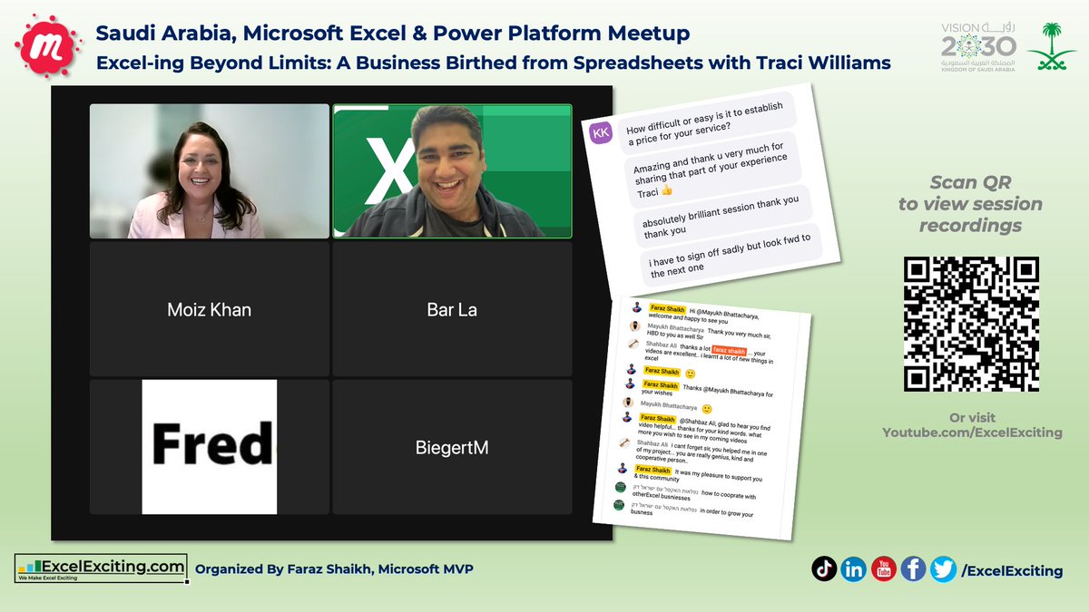 ExcelExciting's tweet photo. 📹 Recorded Session Link: https://t.co/mKJ8RlxSn5

This session was hosted by Faraz Shaikh (Excel Exciting) from Saudi Arabia Excel &amp; Power Platform Meetup.

Join our next FREE meetup sessions - https://t.co/NtPQ5mZQxX

#ExcelMeetupKSA #ExcelExciting #MicrosoftExcel #Microsoft https://t.co/DEFuDvZgJ6