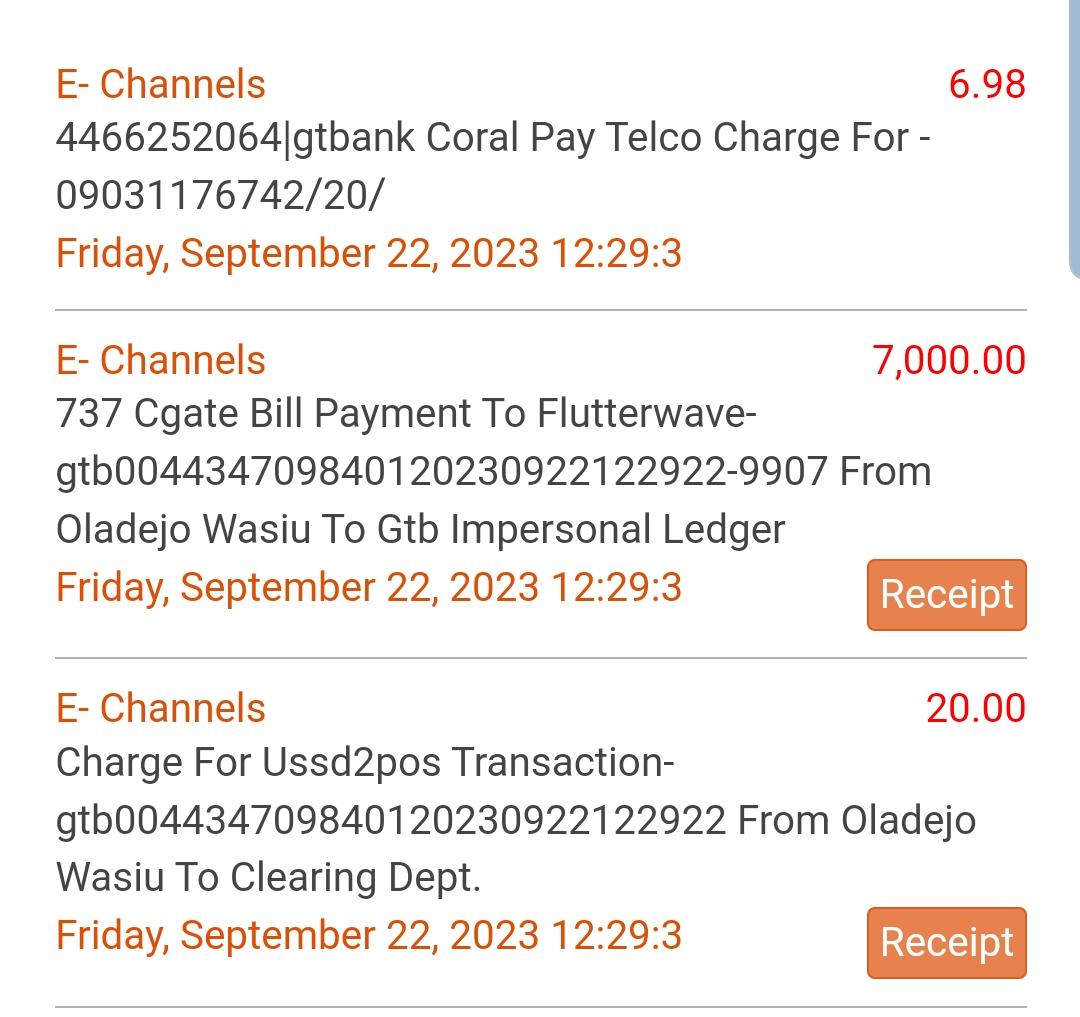 Digitalwaspro's tweet photo. @gtbank @theflutterwave @cenbank 
I made a transaction of 7000 on https://t.co/XHuM4MCAkR in the process of purchasing Waec scratch card, using Flutterwave as the payment platform, I was debited as seen in the screenshot, but the payment is not credited, nor does it reversed https://t.co/TgSgnTtXdJ