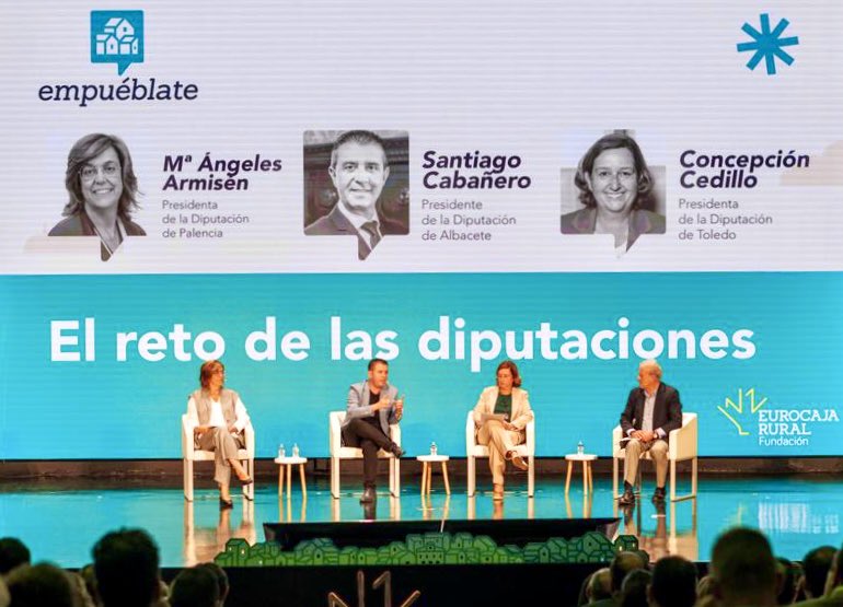 #CastillaLaMancha es región rural, llena de posibilidades. El Gobierno de España 🇪🇦 tiene el #retodemográfico como prioridad y aplaude iniciativas que fomenten oportunidades para generar empleo y fijar población, como #Empuéblate @FundacionECR, a la que ha acudido @ftierraseca