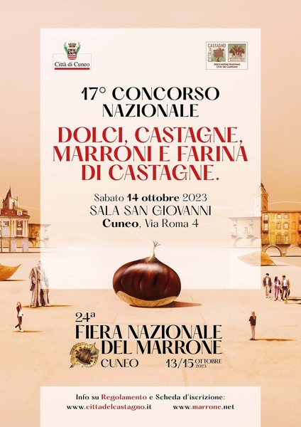 17° Concorso Nazionale Dolci Castagne, Marroni e farina di castagne
qui tutte le informazioni marrone.net/index.php?id=8…