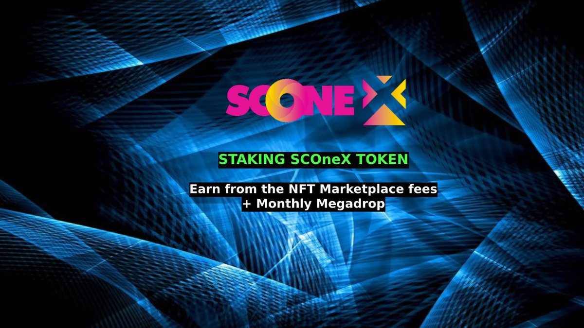sportcashone's tweet photo. Earning more #SCOneX tokens is easy with the integrated #staking system in the Sportcash One Marketplace!
Stake your tokens and get $SConeX from the transactions generated in the Marketplace plus a monthly Mega Drop
#staking #cryptonews #crypto #airdrop $matic $eth #btc #bnb https://t.co/UFGQrBcxlz
