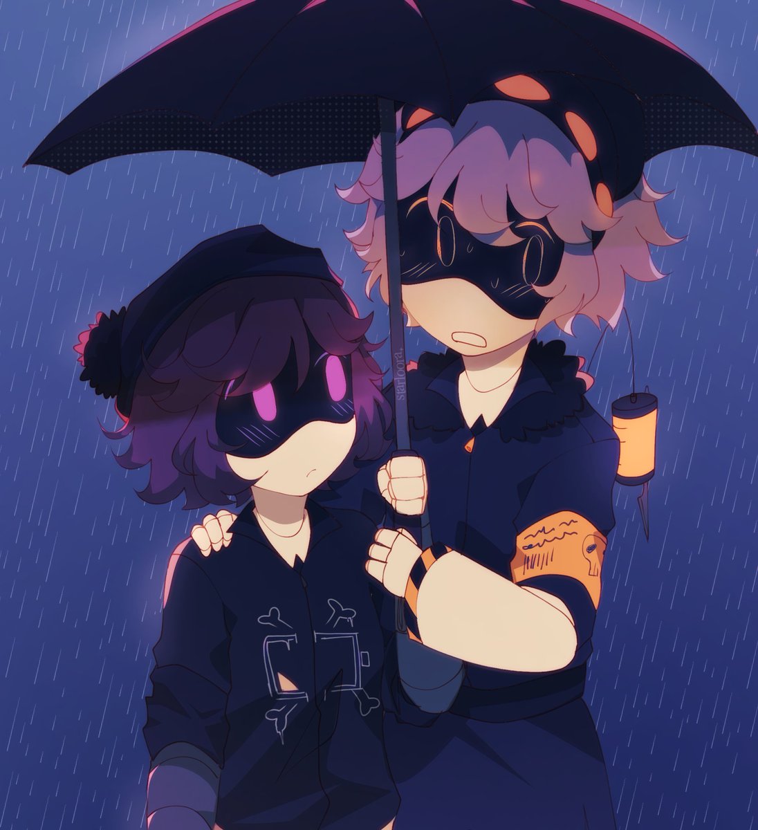 starloora's tweet photo. they are in the rain (N is going to die) #murderdrones #nxuzi https://t.co/GEiY2WfwoD