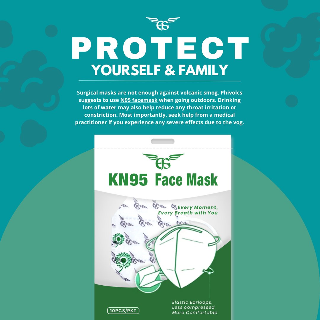 EFS_Apparel's tweet image. ‼️WEAR YOUR MASKS! 😷
Air quality remains unhealthy due to continued smog in almost the entire #NCR, #CALABARZON and some parts of #CentralLuzon this afternoon, Earlier, the Phivolcs clarified to reporters that the VOG (volcanic smog) it detected from Taal Volcano.