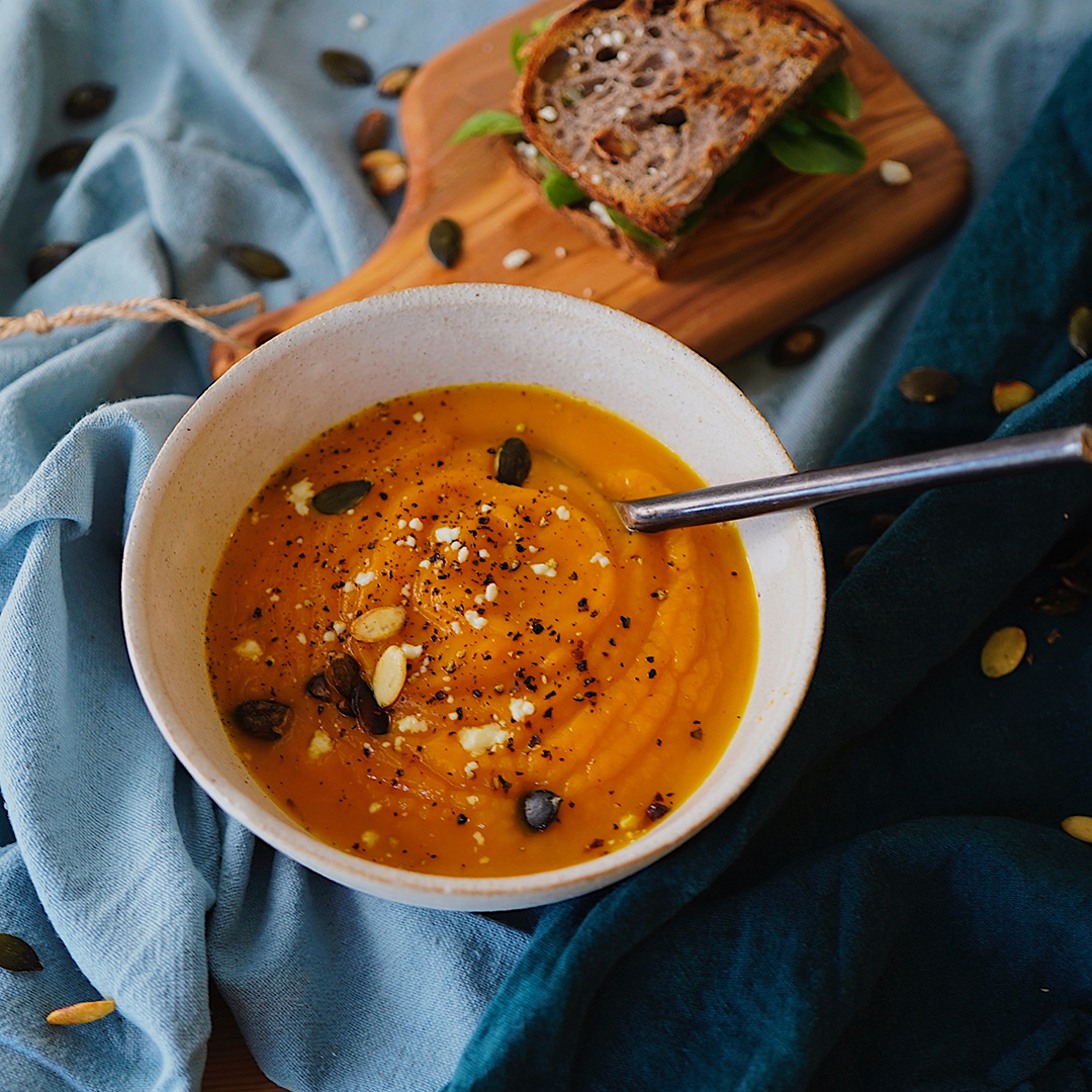 With the cooler temperatures and beautiful autumn colours, there's no better time to enjoy a warm bowl of pumpkin soup. This seasonal dish is full of cozy flavours that complement the changing leaves and crisp air.