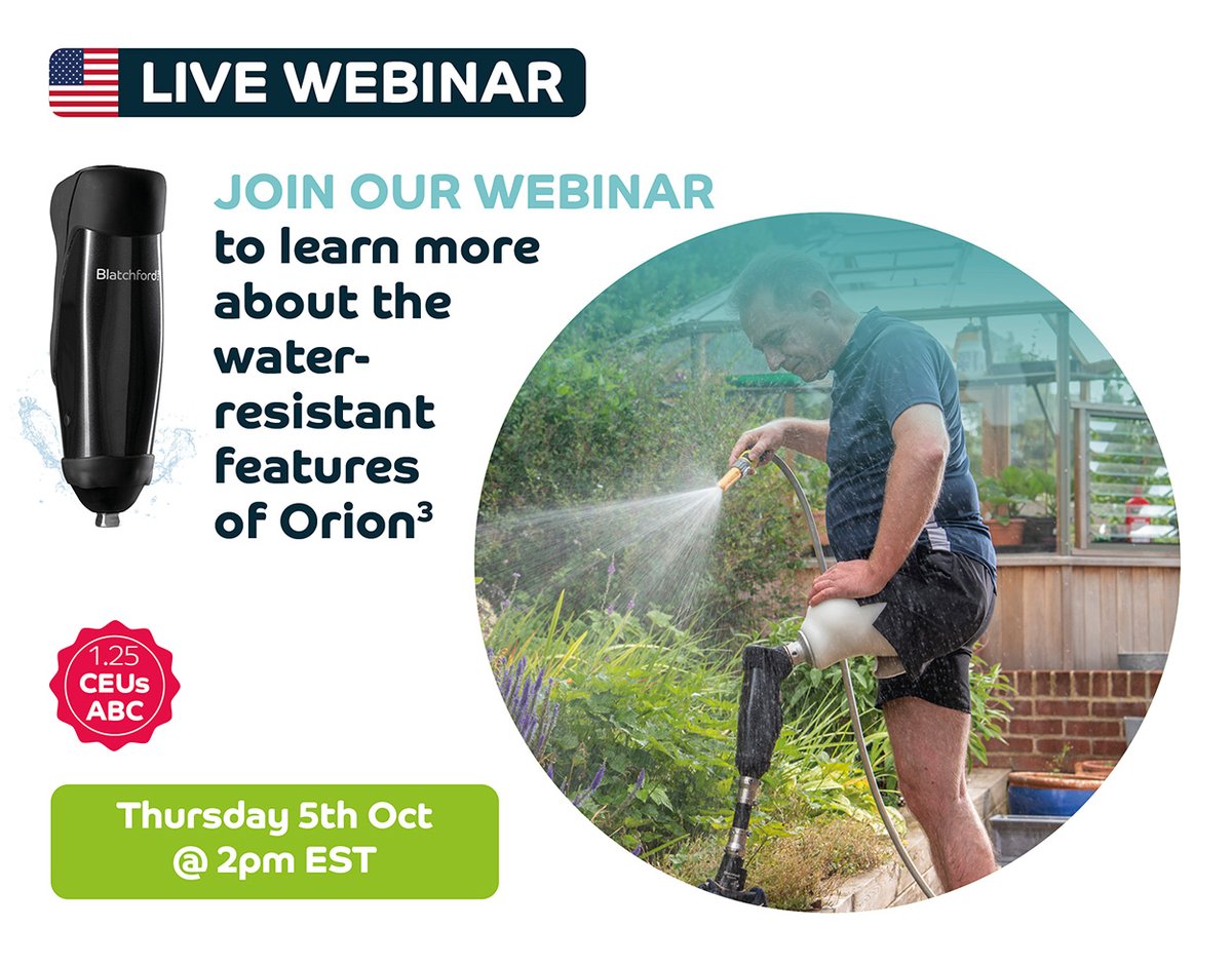 Washing your car, walking in wet weather conditions or watering your garden.

These are several life-changing benefits our water-resistant IP-rated Orion 3 can offer people. 

If you want to learn more. 

Register now: bit.ly/3PM7IOu