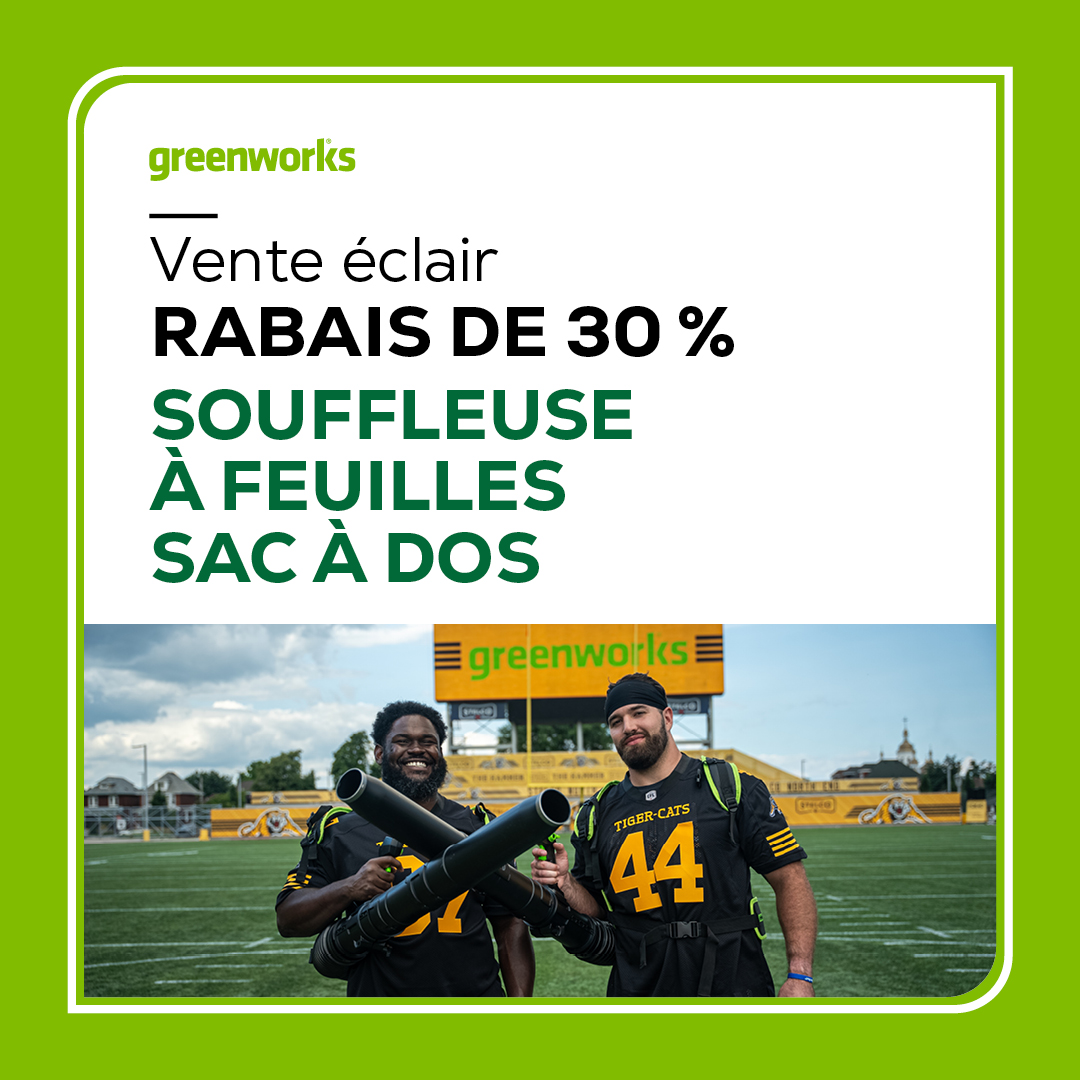 gwtoolscanada's tweet image. We have a FLASH SALE happening now on our Backpack Blower! Don't miss out on 30% off. Visit greenworkstools.ca for all the info.

#flashsale #backpackblower #sale #greenworks