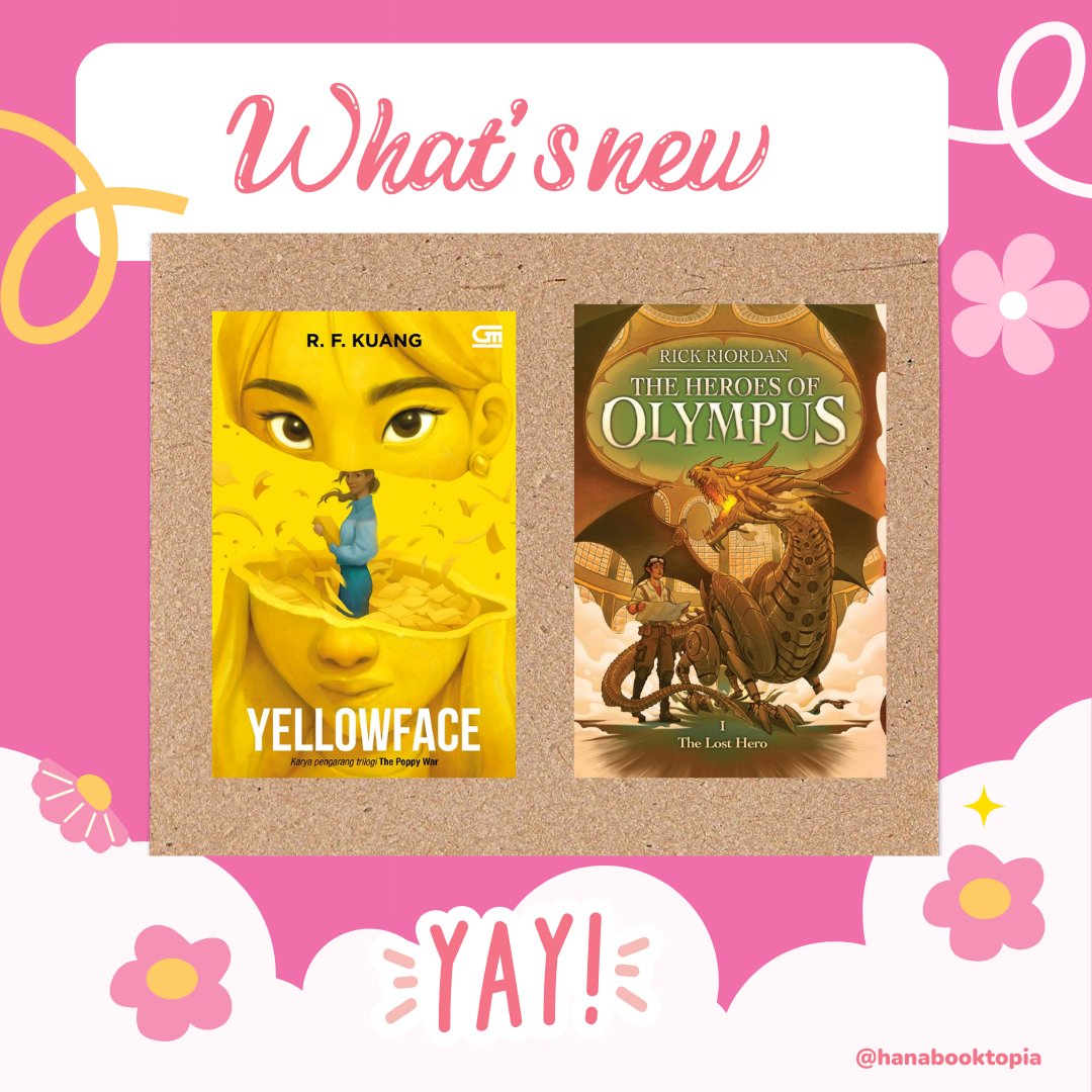 hanabooktopia's tweet photo. Hello Book Collectors!

We are happy to announce that We have added "Yellowface" and "The Heroes of Olympus series" to our store!
Here the links:
Yellowface https://t.co/HiYbjzPVTO
The Heroes of Olympus #1: The Lost Hero https://t.co/HXR1JOCLKG

Go check them out! https://t.co/eqfkHpB9cE