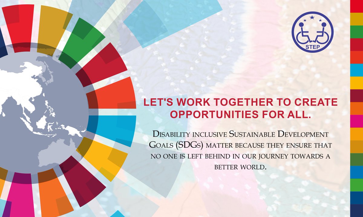 'Disability-inclusive #SDGs matter because they ensure that no one is left behind in our journey towards a better world. Let's work together to create opportunities for all. ♿️🌍 #InclusionMatters #LeaveNoOneBehind '