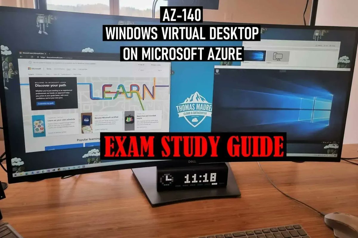 ThomasMaurer's tweet photo. Want to prepare for the Azure Virtual Desktop (WVD) Exam? Check out my AZ-140 Study Guide: Azure Virtual Desktop on Microsoft Azure ☁🎓

https://t.co/laubiyHrlP

#Microsoft #Azure #WVD #WindowsVirtualDesktop #Windows10 #CloudComputing #Exam #StudyGuide https://t.co/bKcK36EZfb