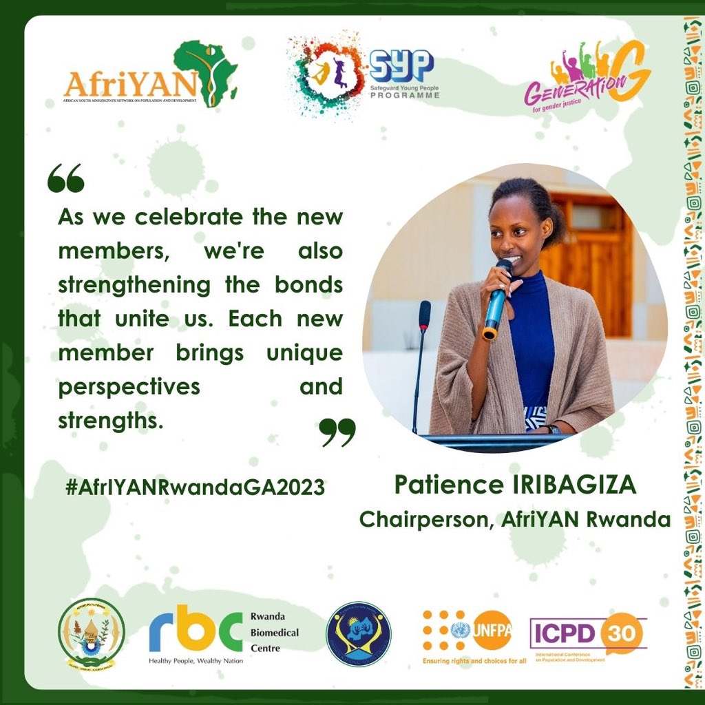 AfriYAN_Rwanda's tweet photo. โAs we celebrate the new members, we're also strengthening the bonds that unite us. Each new member brings unique perspectives and strengths.โ ~ @patience_iribagiza
#AfriYANRwanda2023
#generationgrw https://t.co/qlGX6fxJh3