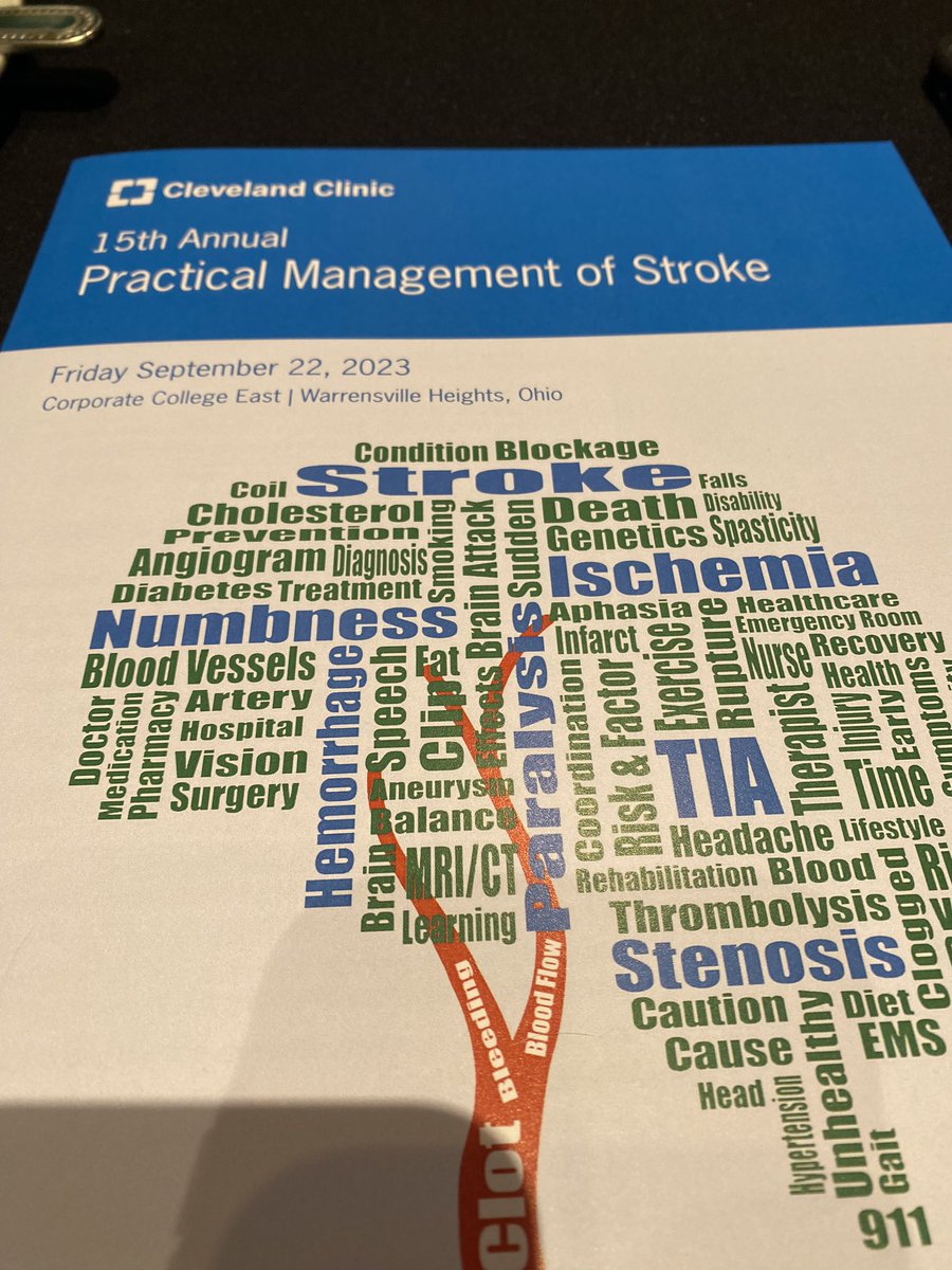 Paula Gordos (@paulagordos) on Twitter photo Attending <a href="/ClevelandClinic/">Cleveland Clinic</a> Cerebrovascular Center Comprehensive Stroke Centers 15th Annual Practical Management of Stroke. Fantastic agenda of topics with expert speakers. So honored to be part of the planning committee. Advancing stroke education for our clinicians. #stroke Attending <a href="/ClevelandClinic/">Cleveland Clinic</a> Cerebrovascular Center Comprehensive Stroke Centers 15th Annual Practical Management of Stroke. Fantastic agenda of topics with expert speakers. So honored to be part of the planning committee. Advancing stroke education for our clinicians. #stroke