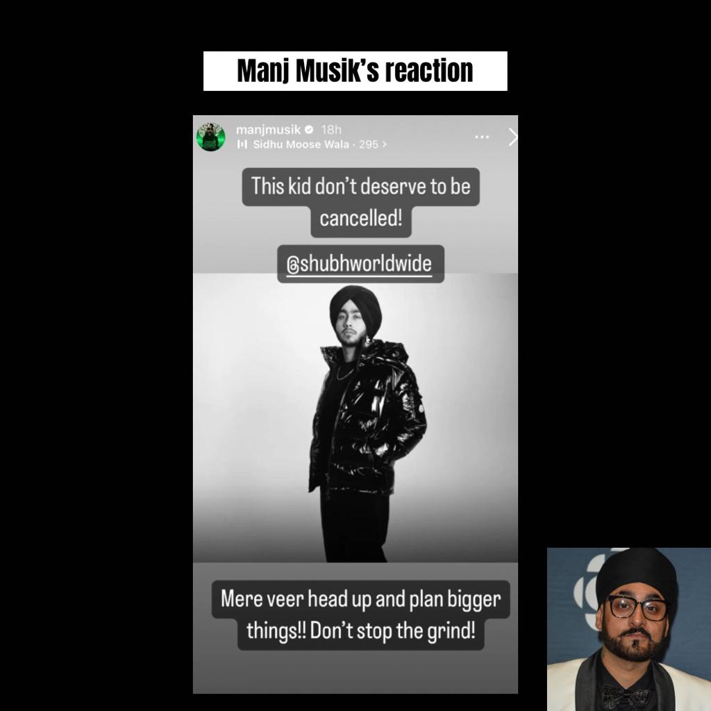 This kid doesn't deserve to be cancelled: <a href="/MANJmusik/">MANJmusik</a>  as he shows support to 
 #ShubhneetSingh #MANJMusik