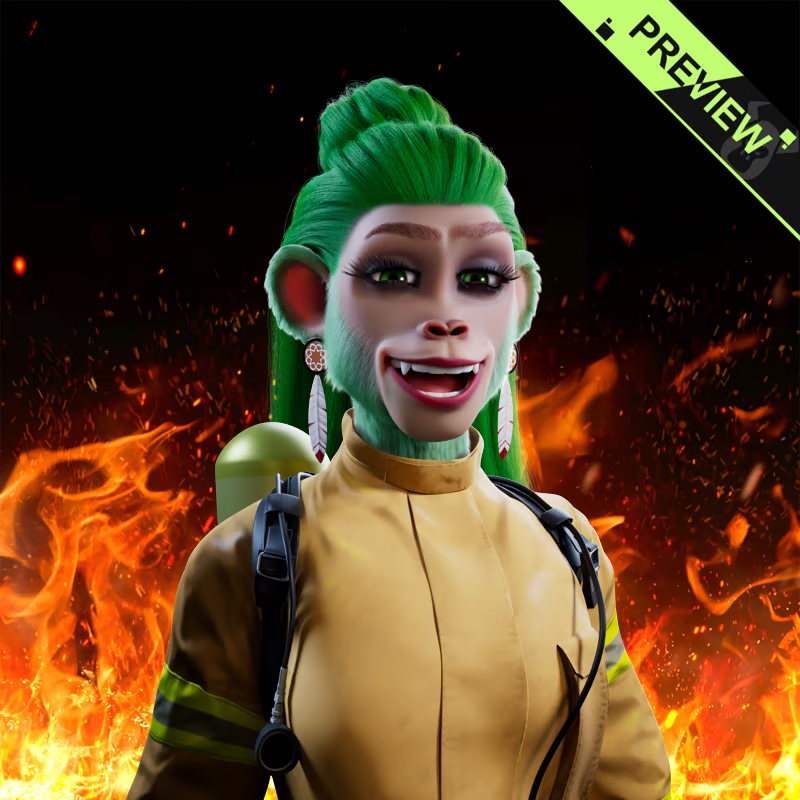 Maline_eth's tweet image. Gm and gratitude to first responders 💚 The firefighters came to school this week as the fire alarm rang, and what an entrance! Thanks for keeping us safe.

#ApeTraitOfTheDay : First Responders 
Made with #TheConfigurator by @BullsApesProj