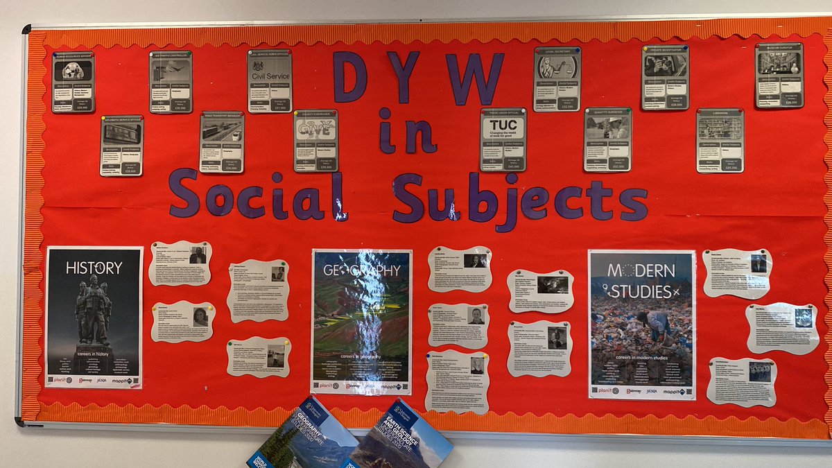 Our new career board in the Social Subjects corridor. #pathways