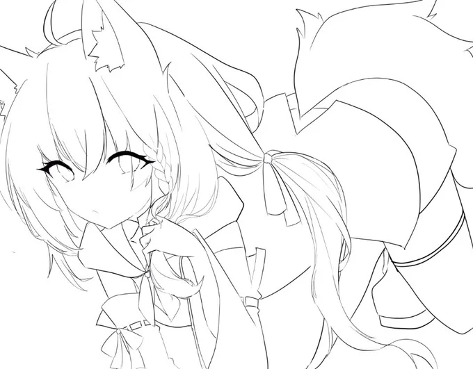びしょ濡れフブちゃんの描き方
線画→下塗り→厚塗り→加工で完成 