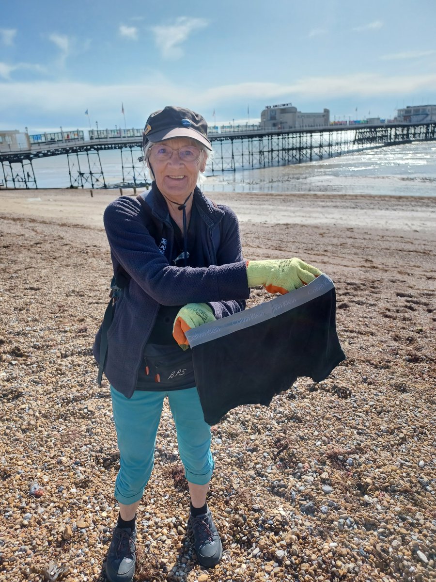 You never know what you will find on a Beach Clean! Thank you to all our volunteers who helped clean Worthing Beach today.