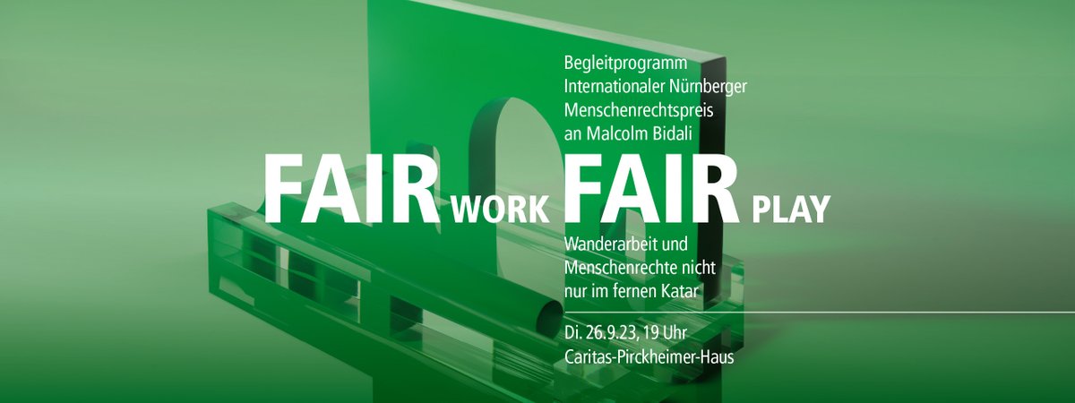 'Fair Work - Fair Play' - nicht nur in #Katar2022 . Am Dienstag sprechen wir u.a. mit Preisträger Malcolm Bidali und @bpbest über die Situation der Wanderarbeiter*innen in Katar und blicken auf die Entwicklungen rund um die WM. Jetzt noch anmelden!
fussball-kultur.org/veranstaltung/…