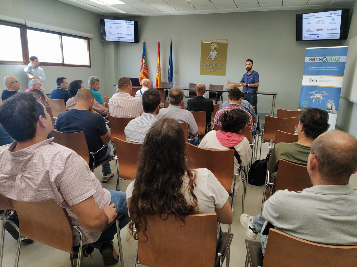 📡🐞🍊Hablando de resultados en la conclusión del Proyecto SENSOPLAG de AVI para AVA, IVIA, AINIA, UV y LOCATEC de ayuda a los citricultores a identificar plagas y prevenirlas con drones, cámaras, sensores, robots🤖
👨‍🌾El SA de Agricultura Javier Bartolomé agradece la colaboración