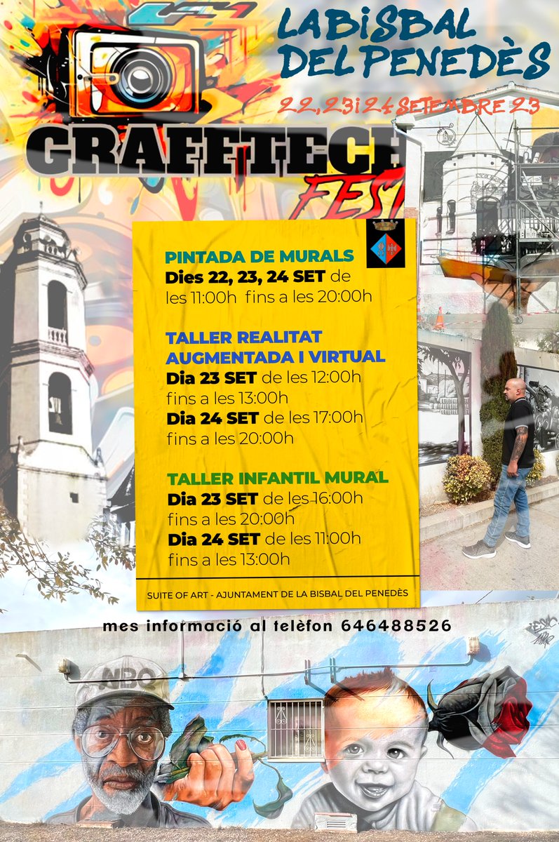 GRAFFTECH FEST 🎨 | Aquestes són les activitats i tallers del #GraffTechFest de #laBisbalDelPenedès👇