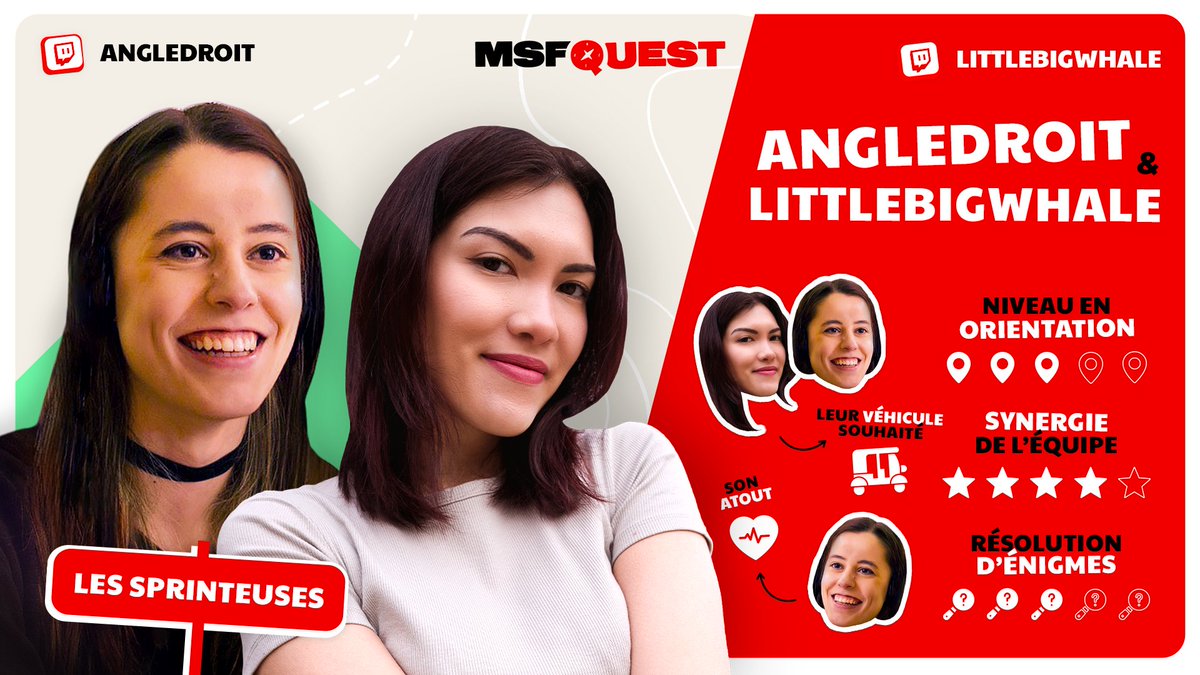Et enfin, notre dernière équipe pour ce #MSFQuest 🧭

<a href="/LittleBigWhale/">Marianne</a> et <a href="/AngleDroit_/">Angle Droit</a> sont déjà prêtes pour décrocher la première place !